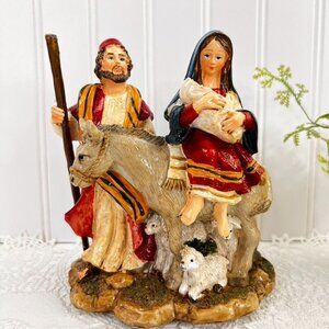 Fitz And Floyd Nativity Figurine Holiday Musical "The Journey" Tune O Holy Night